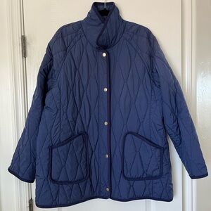 Bernardo Blue Quilted Jacket, size XXL